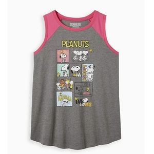 NWT | Torrid Peanuts Raglan Tank | Size 0